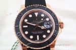 Rolex Yacht Master ár 116655 Rose Gold Black Rubber Strap Watch